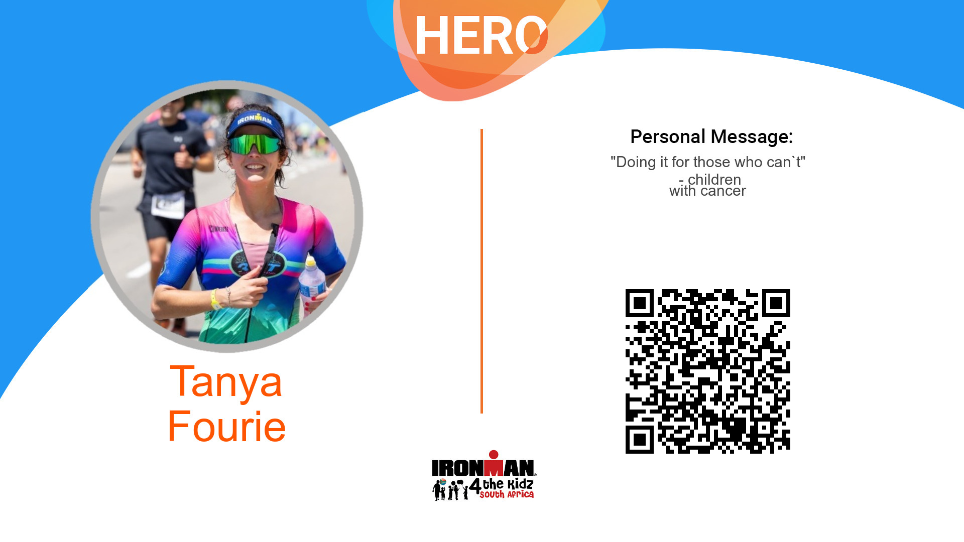Ironman4TheKidz | Help a Hero | Tanya Fourie